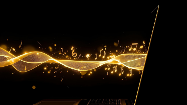 Hintergrundbild Gold Noten Laptop Sonisanantes